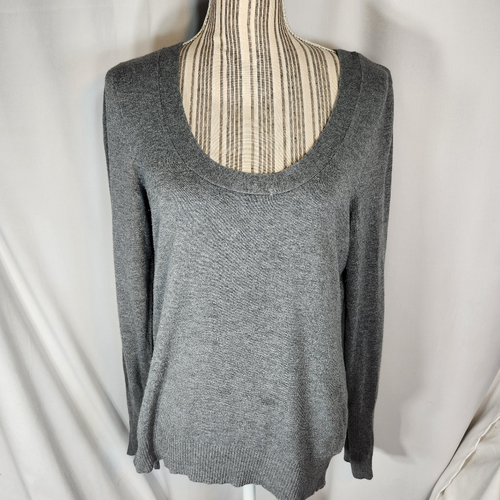 Attention Grey Long Sleeve Sweater Size Large